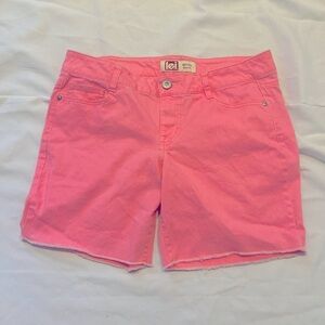 LEI Pink Jean Shorts Mid-Thigh Length vintage sz 13